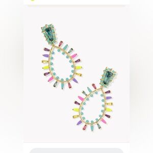 Kendra Scott Kelsey Gold Statement Earring in Multi Mix